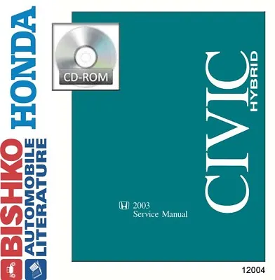 2003 Honda Civic Hybrid Shop Service Repair Manual CD Engine Drivetrain Wirings • $41.49