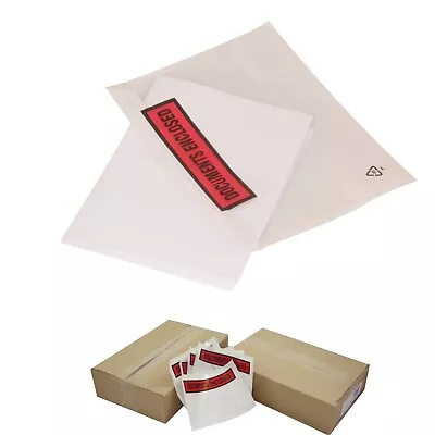 Printed Documents Enclosed Wallets A7/a6/a5/a4/dl Shipping Labels Postal Pouches • £3.15