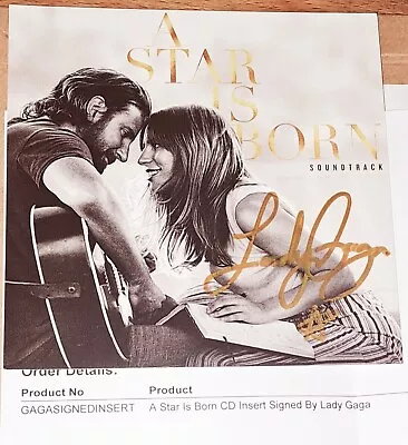 Lady Gaga Autograph   A STAR IS BORN  • £60