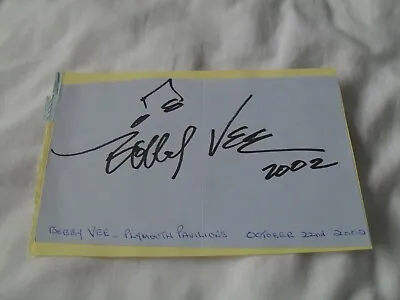BOBBY VEE AUTOGRAPH  Signed Autograph Book Page 1960's POP ROCK 'N' ROLL STAR • $18.66