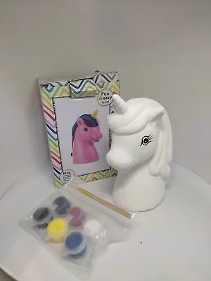 Paint Your Own Unicorn Ceramic Money Box Piggy Bank Gift - Brand New • £6.95