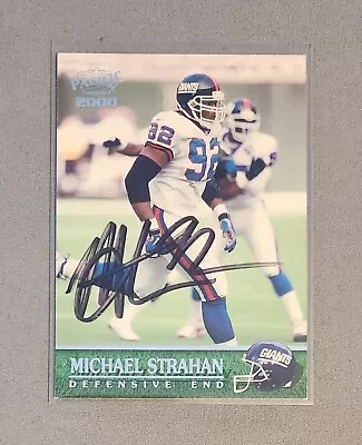 2000 Pacific #250 Michael Strahan ON CARD AUTO  New York Giants Autograph • $3.50