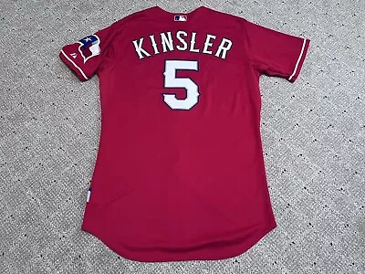 Texas Rangers Ian Kinsler Authentic Majestic Baseball Jersey Size 44 • $225