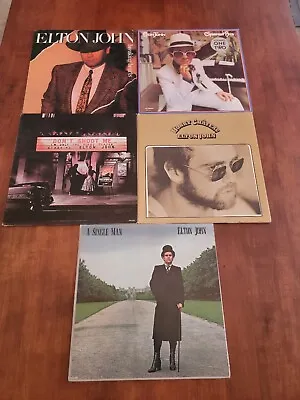 $39.99 • Buy Elton John LP Vinyl Record Lot Of 5 Honky Chateau Greatest Hits Don't Shoot Me