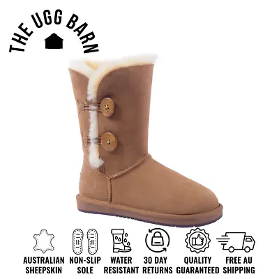 UGG Premium Sheepskin 2 Button Boots | Water Resistant | Non-Slip | Women | Men • $109