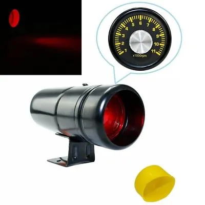 $18.59 • Buy Black 1000-11000 RPM Adjustable Tachometer Tacho Gauge Shift Light Red LED