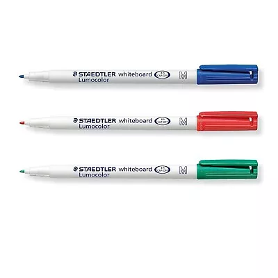 Staedtler 301 Lumocolor Whiteboard Marker Pen - 1mm Nib - 3 Colours Available • £6.99