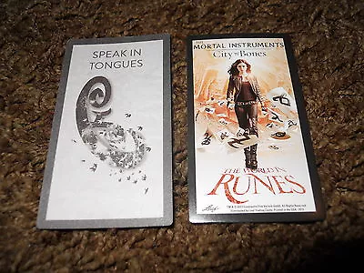 Mortal Instruments City Of Bones Rune Trading Card Speak In Tongues • $2.70