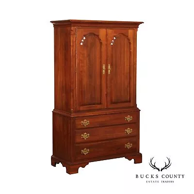 Knob Creek Chippendale Style Cherry Armoire • $1095