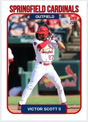 2023 Victor Scott II Minor League Rookie Card Top Prospect Springfield Cardinals • $6.99