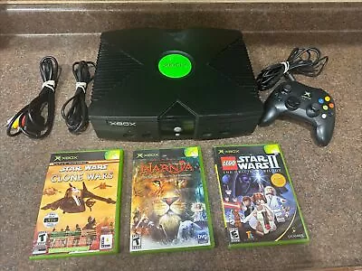 Microsoft OG Original Xbox Console Bundle With Controller 3 Games Cords Lot #1 • $99.99