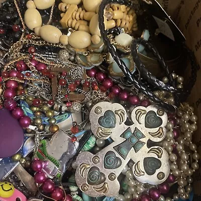 Huge Vintage To Now Jewelry Lot - Broken And Junk - Great For Craft 10 Lbs-mar3- • $29.99