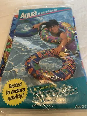 Vintage 1993 Aqua Leisure Transparent 20  Swim Ring New NOS Swimming Toy Float • $14.99