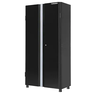 Husky Freestanding Garage Cabinet 36 X72 X 18  24-Gauge Steel Double Door Black • $410.97