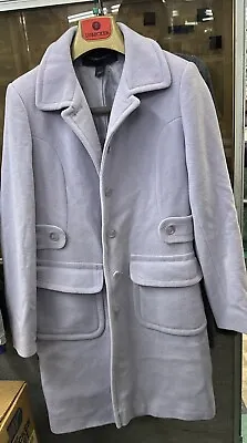 Women’s Moda International  80% Wool Light Blue Coat Jacket Blazer Size 4 • $27.99