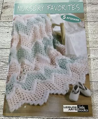 CROCHET Nursery Favorites Baby Afghans Blankets Five Patterns O354 • $5