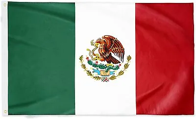 MEXICO MEXICAN Flag 3X5 Ft Foot 100% Polyester 100D Flag  • $9.88