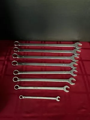 MAC TOOLS 8x LOT SAE LONG COMBINATION WRENCH 3/8” - 1  CL12L CL18L CL22L-CL30L • $350