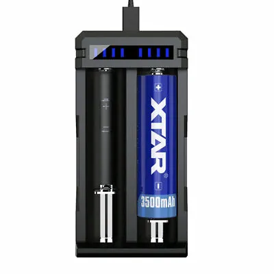 XTAR SC2 Fast 3.7V Battery Charger USB For 26500 22650 26650 20700 Batteries • £14.99
