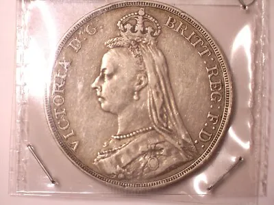 1889 Great Britain Crown 925% KM#765 Better Date Queen Victoria #9 - XF • $150