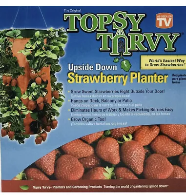 New Topsy Turvy Upside Down Strawberry Planter As Seen On TV Grow Up To 15 Qts. • $19.89