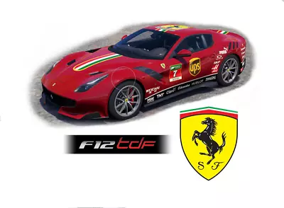 1:10 RC Clear Lexan Body Shell Ferrari F12 With Decals Suit Tamiya Etc. • $43.62