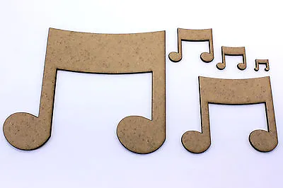 Music Note Craft Shapes Embellishments Decorations 2mm MDF Wood.Card Topper • £2.01