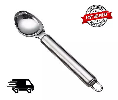 Stainless Steel Ice Cream Scoop | Heavy Duty Mash Potato Sorbet Spoon | PRIMA.. • £2.99