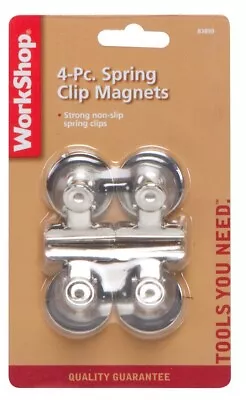 4 PC METAL Strong Magnetic Spring Clips Clamp Set Brand New In Package Magnets • $6.99