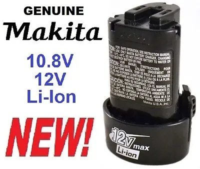 NEW! Genuine Makita 12V Volt Max Lithium-Ion Li-Ion OEM Battery Pack BL1014 • $55.44