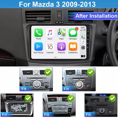 For Mazda 3 2009-2013 Android 12 Auto CarPlay 9'' Car Stereo Radio GPS Head Unit • $174.98