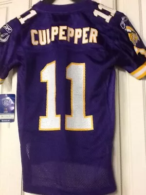 NFL Dante Culpepper Minnesota Vikings Screen Printed Purple Youth Jersey - Large • $20