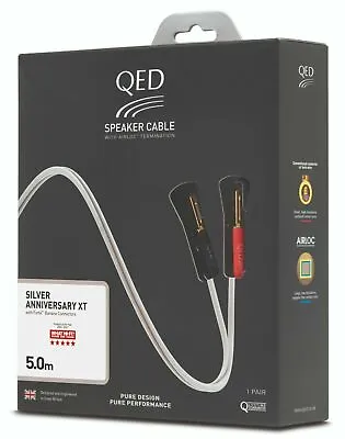 QED QE1434 Silver Anniversary XT Speaker Cable Pre-Terminated 5m(16.4ft)1 PAIR • $135