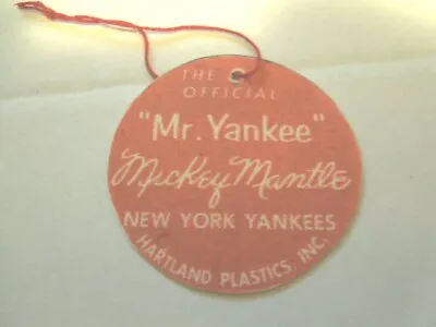 1950's 60's Mickey Mantle Yankees Hartland Baseball  Figure Custom  Hang Tag  • $8.09