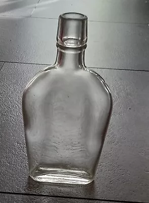 Vintage Clear Glass Whiskey Flask • $4.99