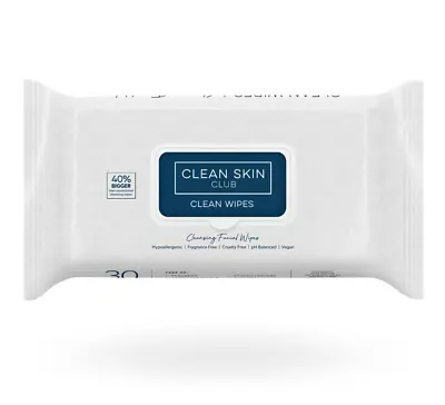 Clean Skin Club XL Extra Moist Makeup Removing Towelettes 30 Count No Chemicals • $14.17