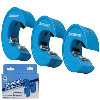 Silverline Quick Cut Pipe Cutter - Set 3 Pce 15 22 & 28mm - 675292 • £23.99