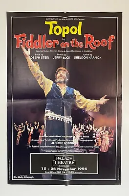 Fiddler On The Roof The Palace Theatre Manchester 1994 Large Poster - GC • £30