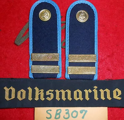 SB307 East German Naval Aviation Shoulder Boards & Cap Talley For A Stabsmatrose • $12