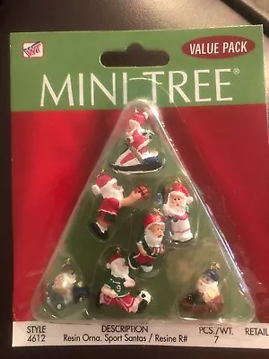 Westrim Beaded MiniTree Miniature Christmas Tree Ornaments 4612 Sport Santas NIP • $10