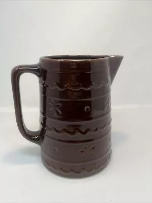 Vintage Marcrest Stoneware Daisy Dot Water Pitcher 8  Oven Proof  Made In USA • $9.99