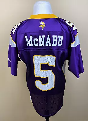 REEBOK ONFIELD Mens L Minnesota Vikings Donovan McNabb NFL Purple Jersey • $39.99