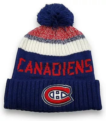 Fanatics Authentic Pro NHL MONTREAL CANADIENS Knit Pom-Pom Beanie Hat - OSFA • $10.99