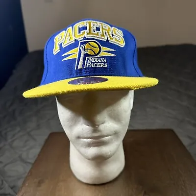 Mitchell & Ness Indiana Pacers Snapback Cap Hat Mens Blue Retro NBA Haliburton • $24.99