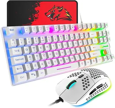 $45.07 • Buy 80% Mechanical Feel Gaming Keyboard + 6400 DPI RGB Gaming Mouse Combo For Ps4
