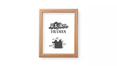 US ART Frames .75  Natural Oak Solid Poplar Wood Picture Poster Frames S-A • $24.47