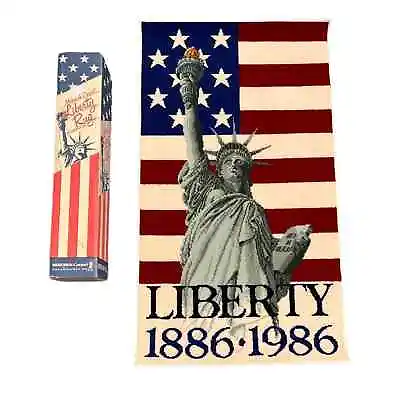 Vintage 1986 Mohawk Carpet Statue Of Liberty Rug Centennial Commemorative Wool • $89