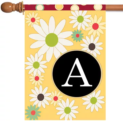 Toland Floral Monogram 28x40 Spring Summer Flower Initial House Flag • $15.98