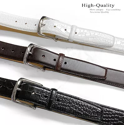 Valley View Classic Buckle Italian Calfskin Genuine Leather Belt 1-1/2  Wide • $34.95