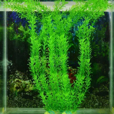 $2.95 • Buy Aquarium Fish Tank Accessories Decor Green Grass Artificial Fake Plas Fast O6S1